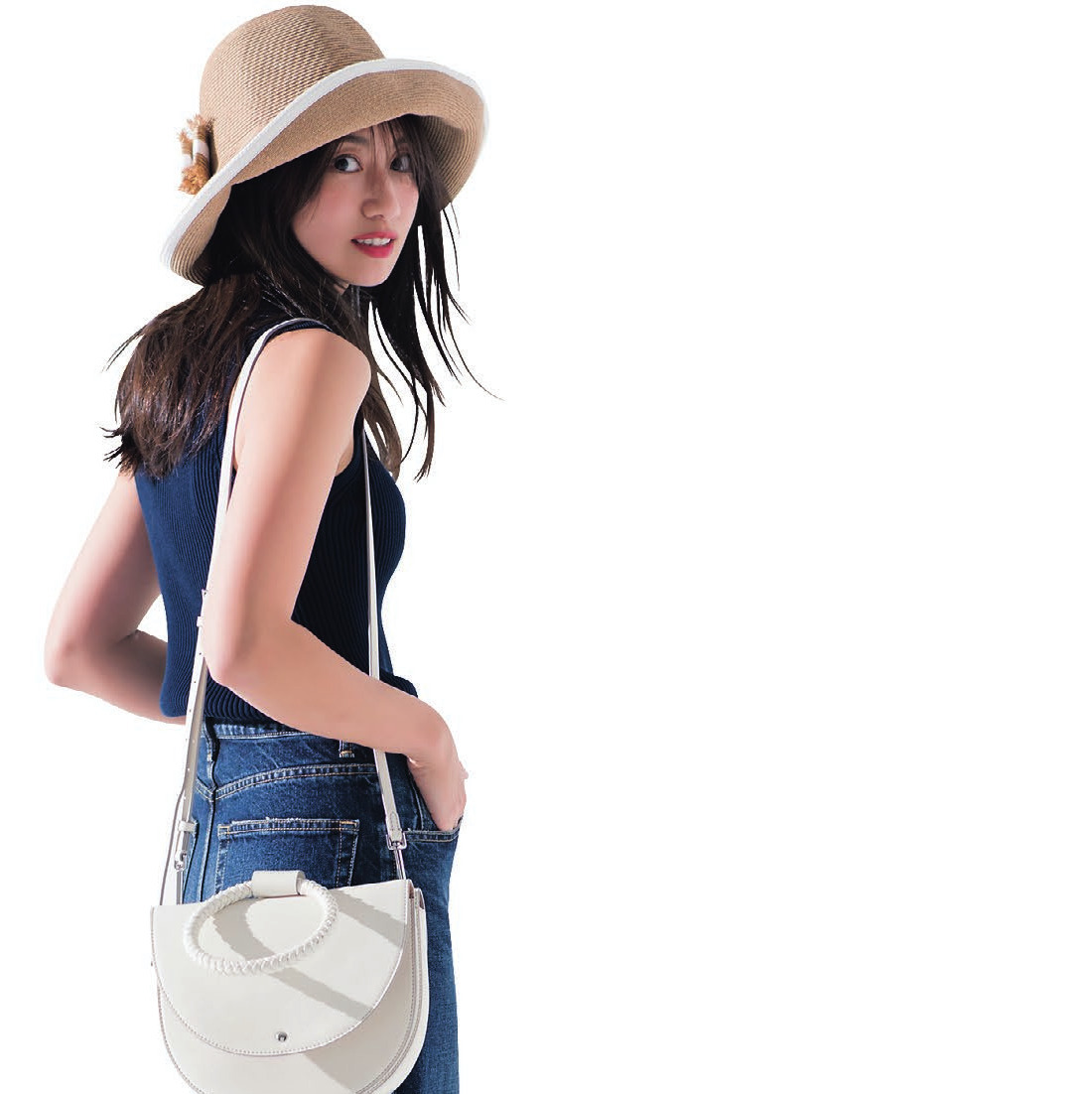 アシーナニューヨークAthena New York帽子VERY Athena New York Risako Stripe | 57cm(58) Nude Navy (71