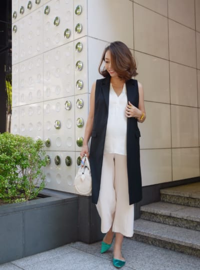 妊娠8カ月のパンツコーデ｜チームVERYのマタニティsnap