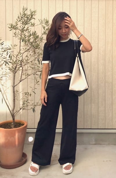 妊娠7カ月のパンツコーデ｜チームVERYのマタニティsnap
