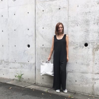 妊娠7カ月のオールインワンコーデ｜チームVERYのマタニティsnap