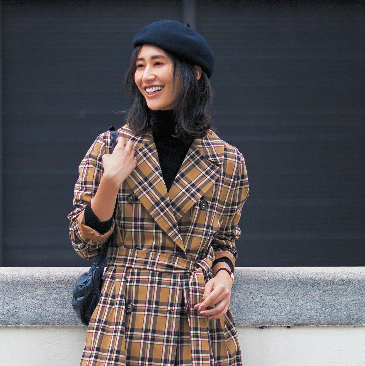 オール私服！】神山まりあさん×MAX MARAのチェックコート｜VERY