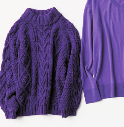 絶対に着映える♡トレンドのきれいめパープルニット８選