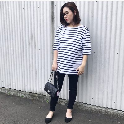 妊娠9カ月のデニムコーデ｜チームVERYのマタニティsnap
