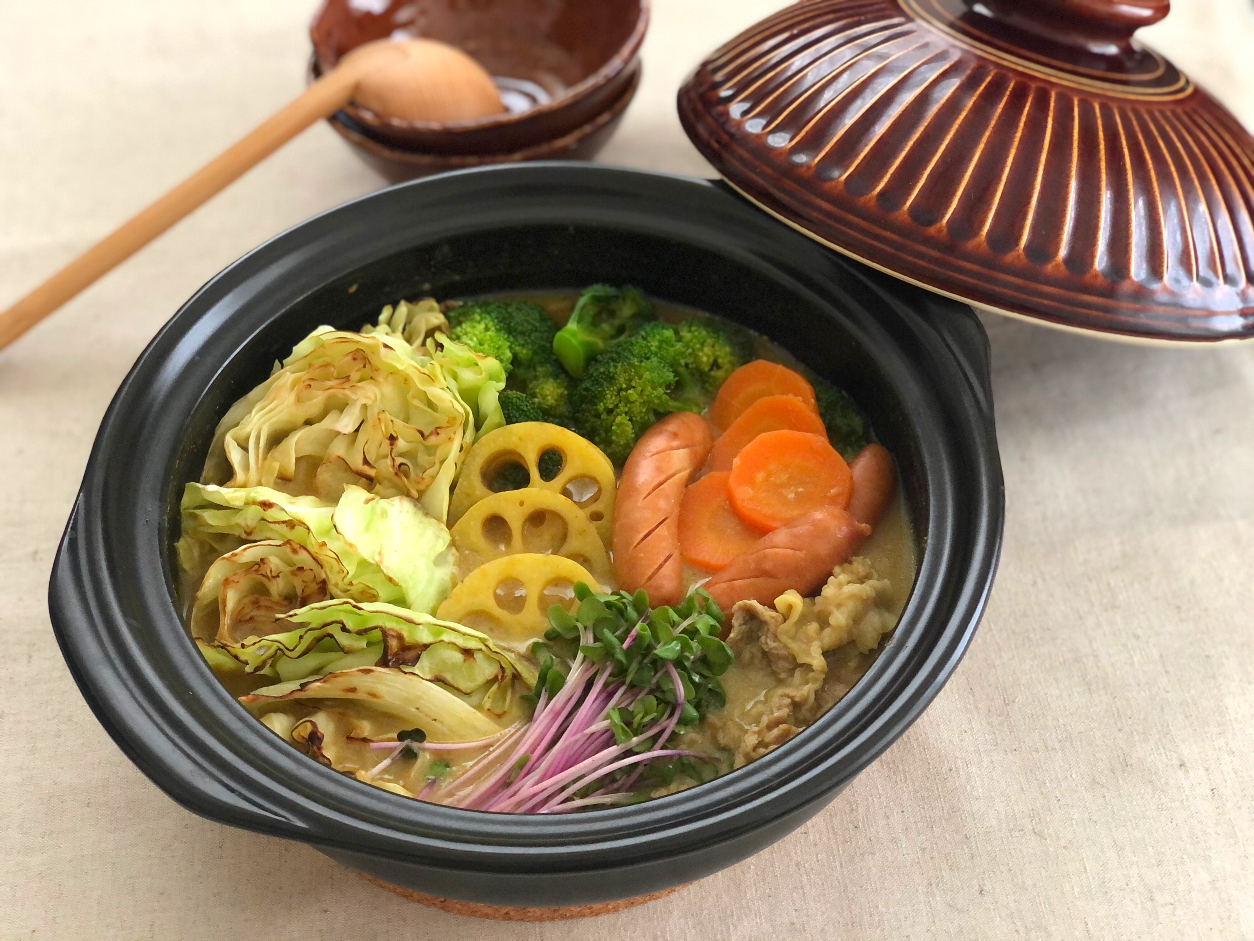 冬の妊活レシピ 焼きキャベツの豆乳カレー鍋 週刊おうち薬膳 食 料理 Very ヴェリィ 公式サイト 光文社