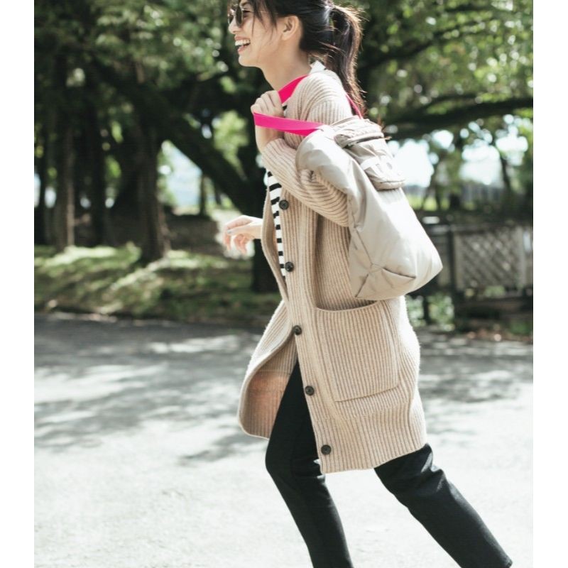 ■MELLOW DAYS■綺麗目トラッド感をフレッシュにロング春カーディガン □MELLOW DAYS□綺麗目トラッド感をフレッシュにロング春カーディガン