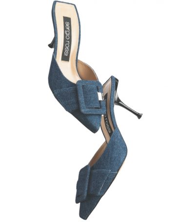 SERGIO ROSSI Denim Mule