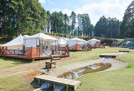 今回訪れたグランピング場はこちら THE FARM