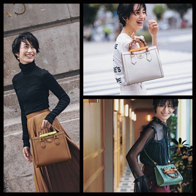 神山まりあさんのお出かけは「GUCCI」のバンブーハンドル バッグ