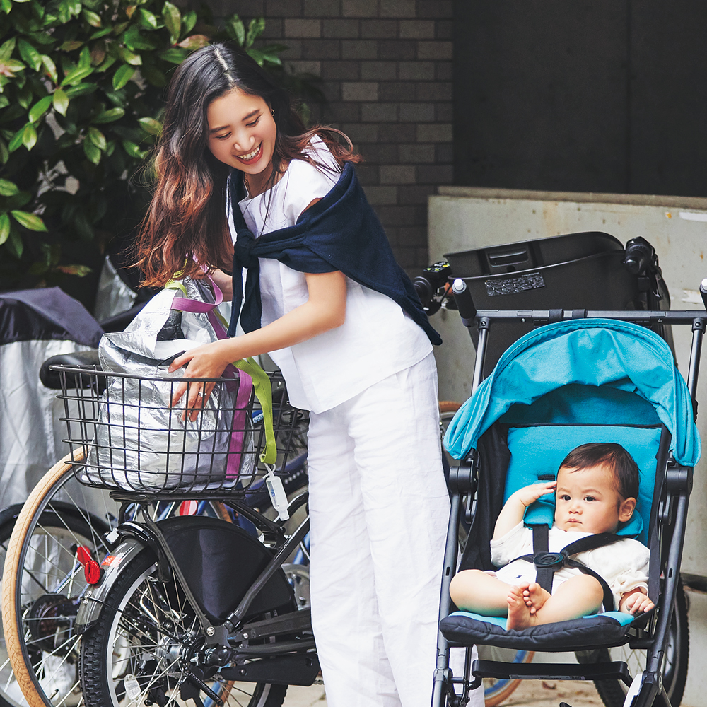 ベビーカーSNAP】自転車デビューママは「サイベックスのリベル」の