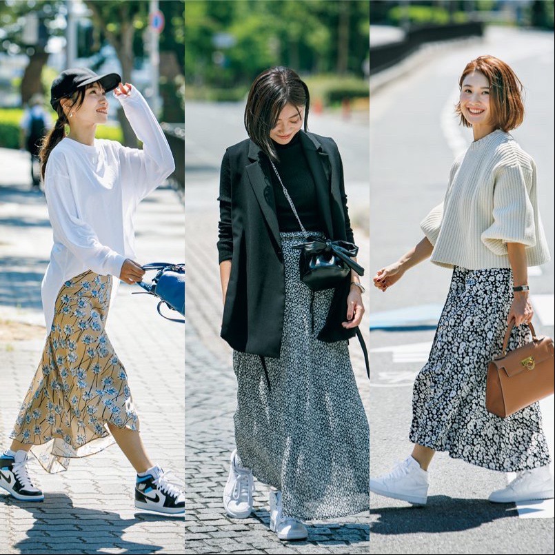 関西ママスニーカーsnap 花柄スカート エアジョーダンがトレンドに ファッション Very ヴェリィ 公式サイト 光文社