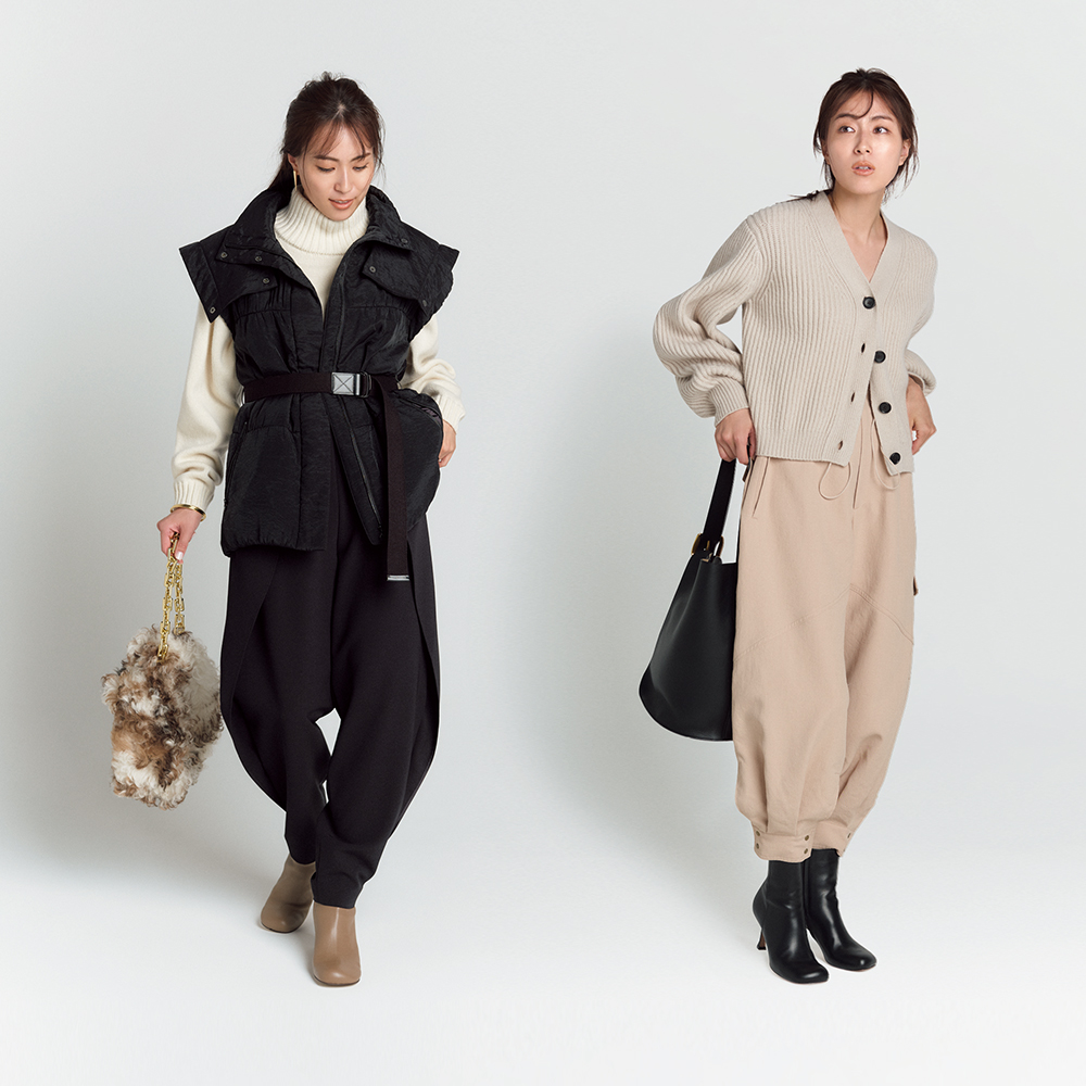 最旬シルエットは『コクーンパンツ』！初心者もこなれる着こなし