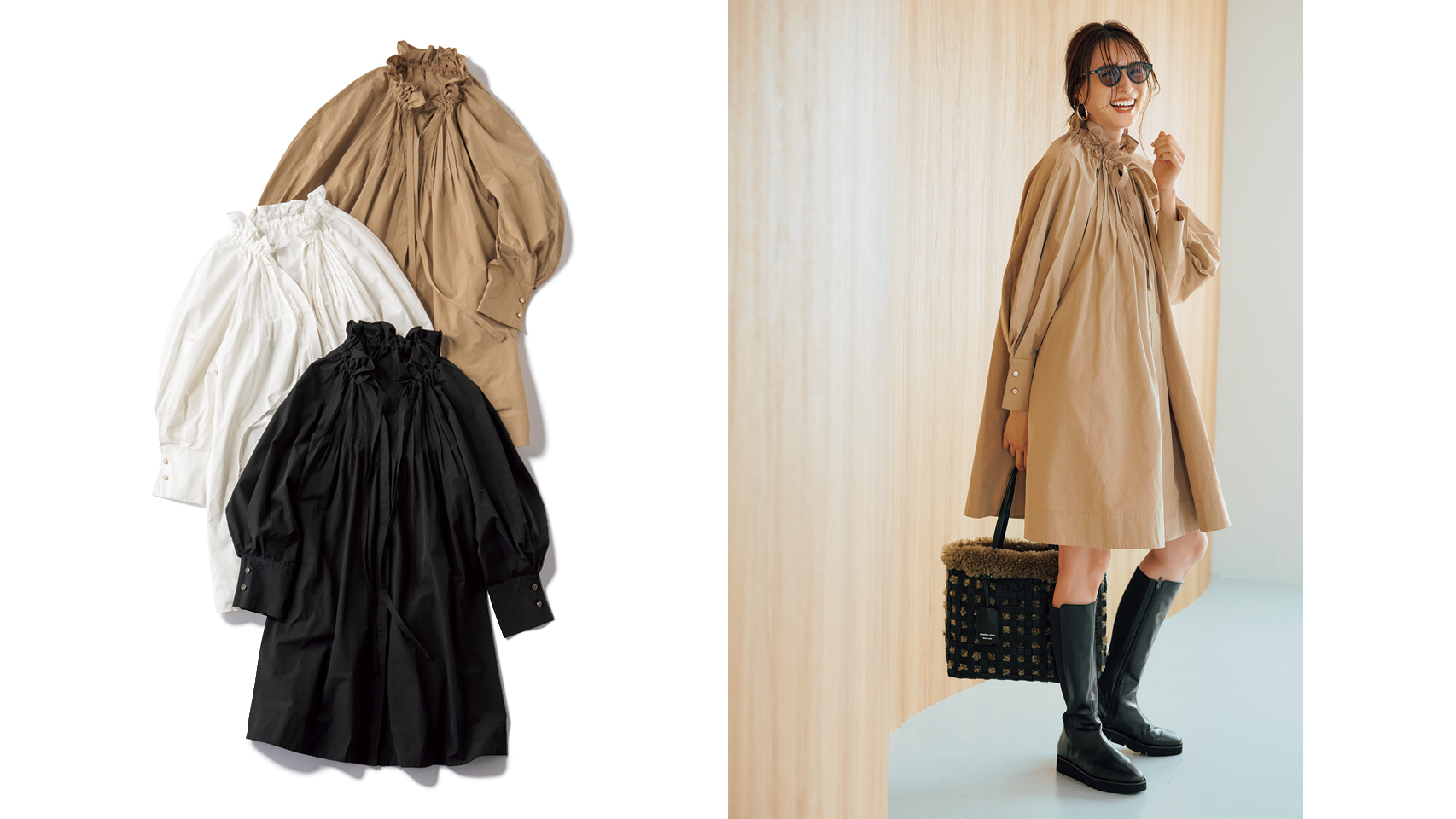 いま活躍！【甘口シャツワンピ】は“短め丈に更新”が今っぽい | VERY