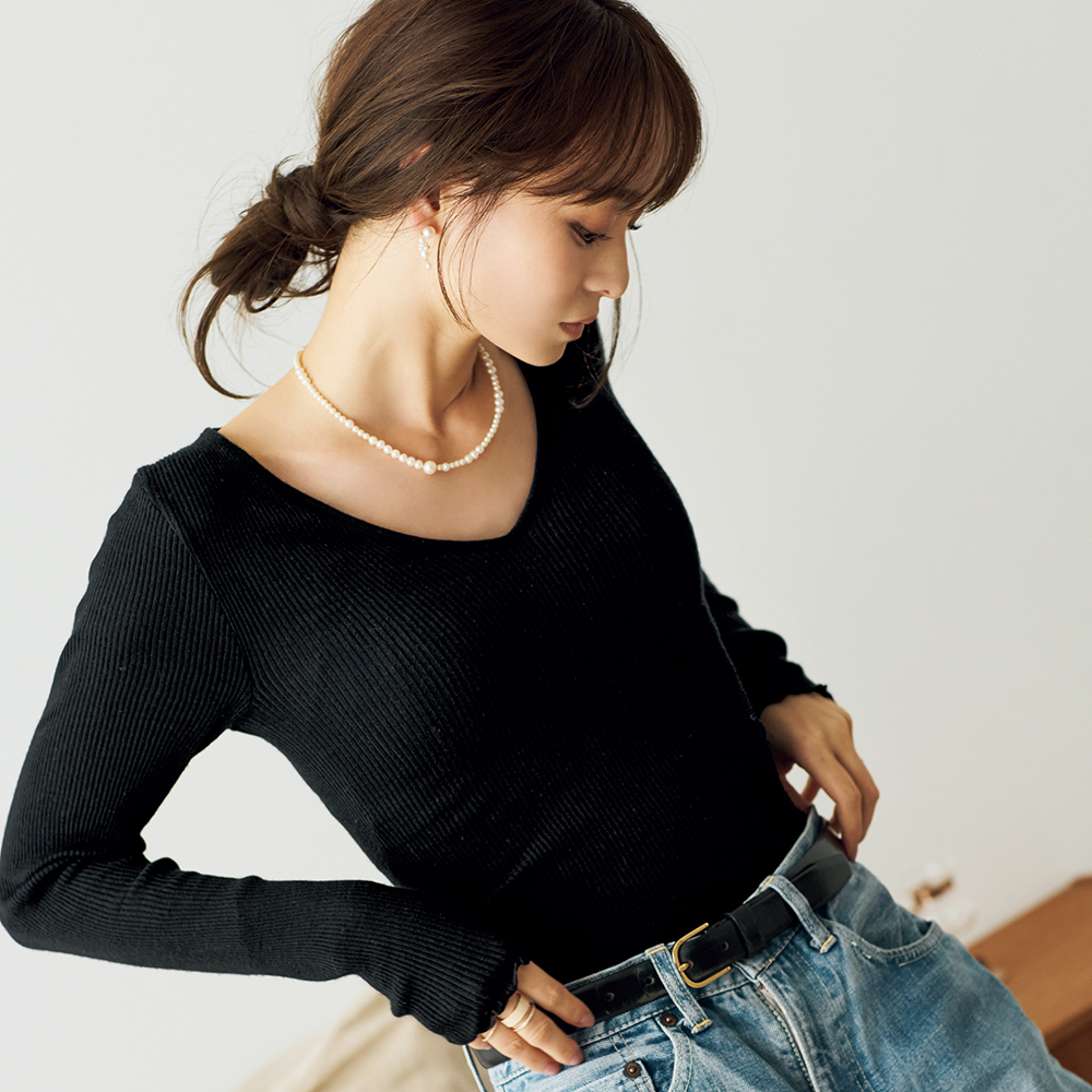 MARNO マーノ　Emma shirt 丸林広奈 人気スタイリスト・丸林広奈さん【艶っぽいオシャレ】の秘密6選