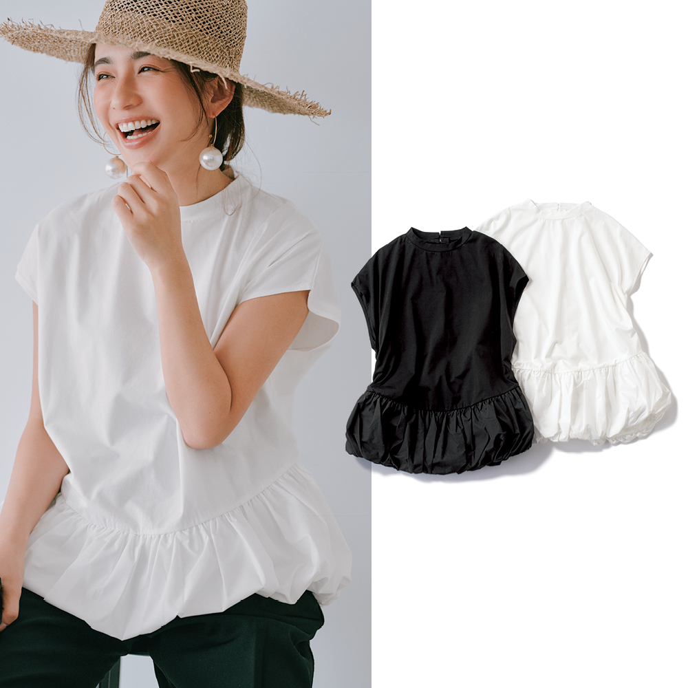 接触冷感素材も◎『Tシャツ感覚の甘トップス』ならラフに着ても可愛く 