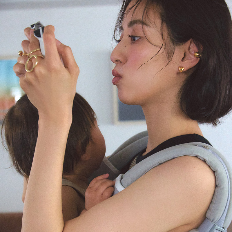 【モデル　岡本あずささん着用】日本製　カシミヤ混ノーカラーコート　ベージュ　1 モデル 岡本あずささん着用】日本製 カシミヤ混ノーカラーコート