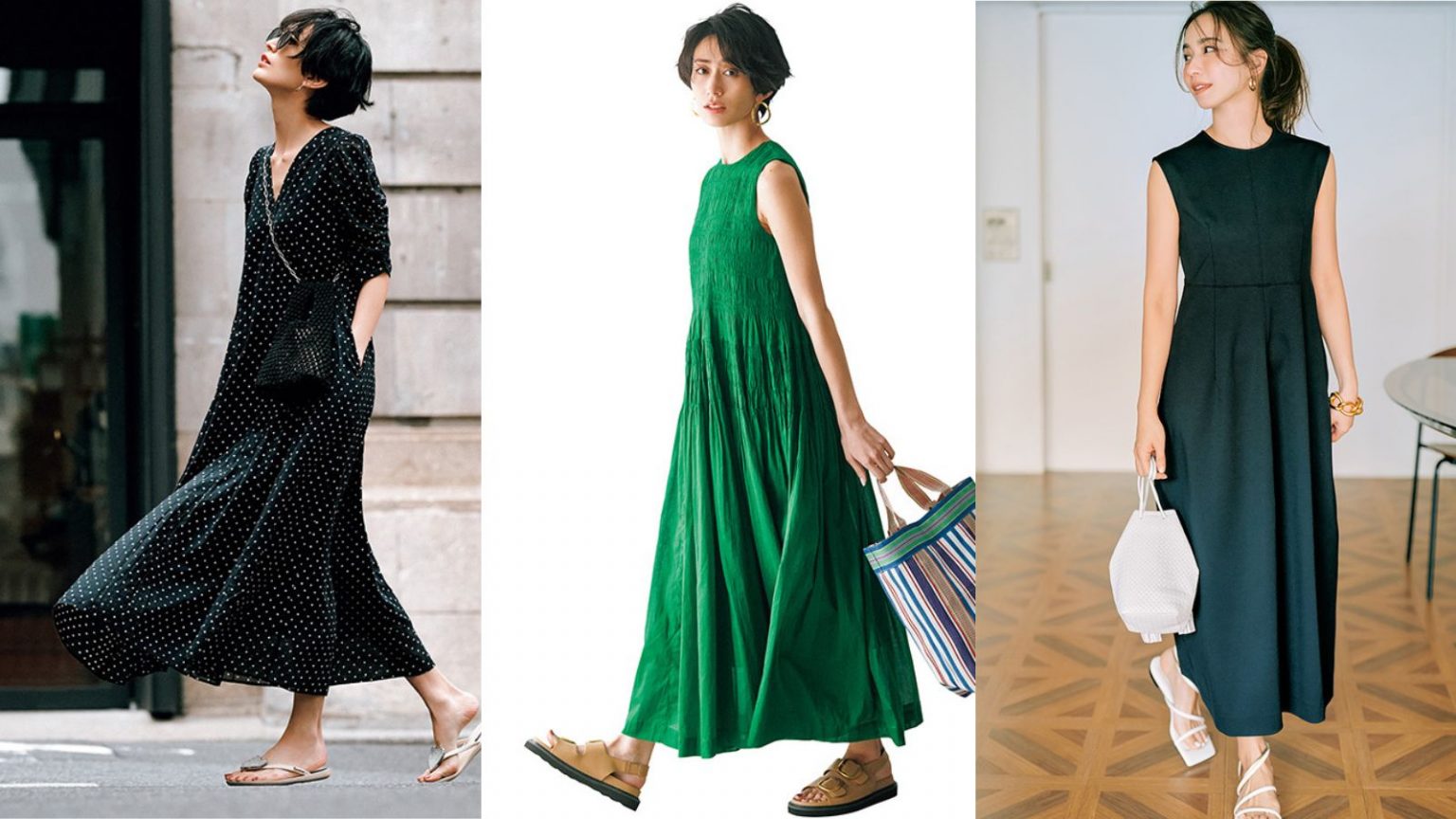 大人の【夏ワンピコーデ】楽ちんオシャレ7選！1枚で暑い日もサマになる | VERY