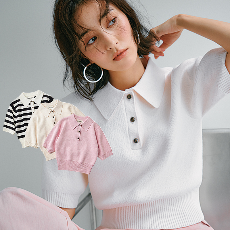 秋は『ポロニット』が役に立つ！“襟つき”で簡単にきちんと見え | VERY