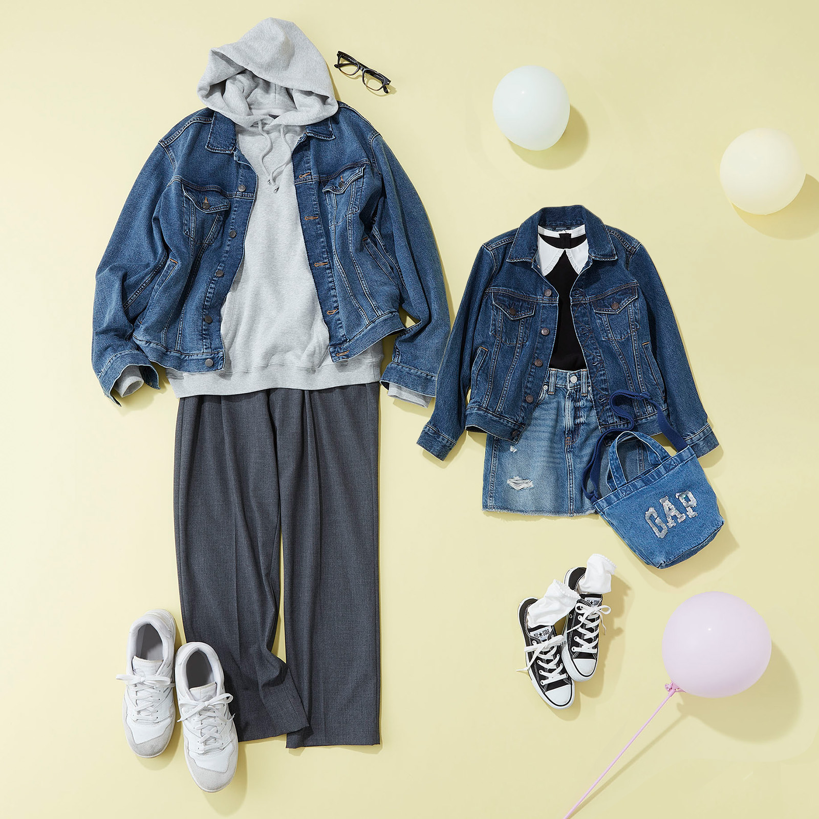 【TR＊GAP親子3人＊お揃いコーデ＊新品タグ付き】 新品】GAP 長袖Tシャツ 親子セット スヌーピー ロゴT ロンT 3枚