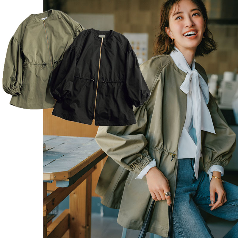 【雑誌VERY掲載 】2022AW ebure メルトンジャケット 38 早めの入手”推奨！トレンチよりサマ見え『キレイ映えブルゾン』は即