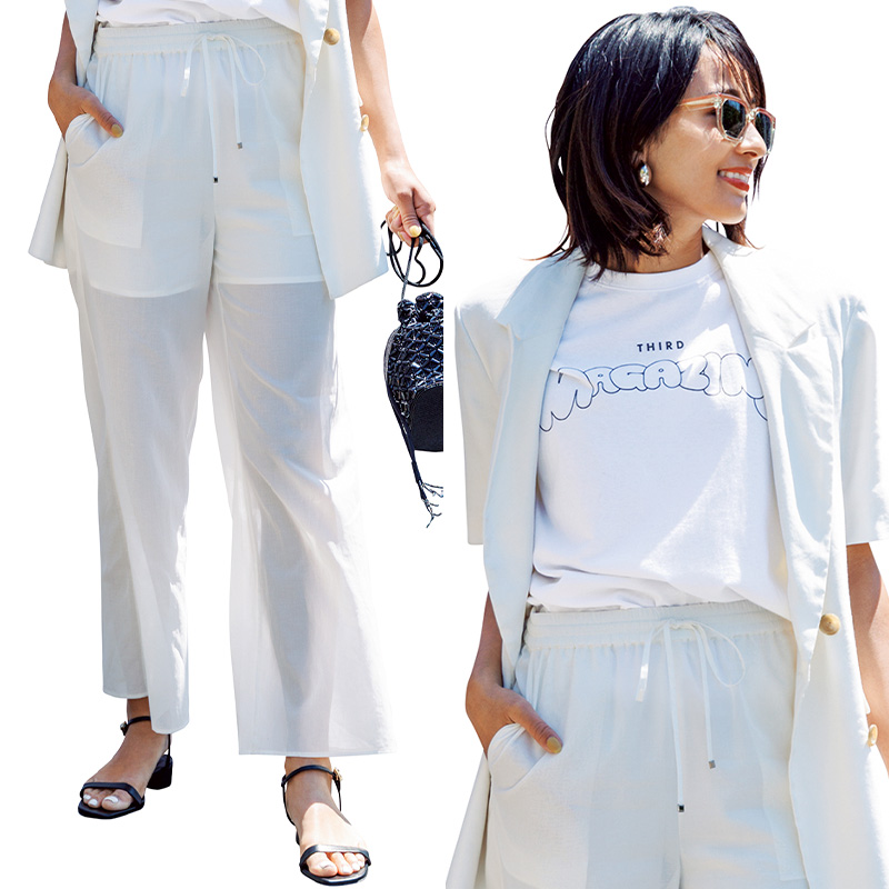 一大トレンド『シアーパンツ』を攻略！ママが品良くはける3選 | VERY