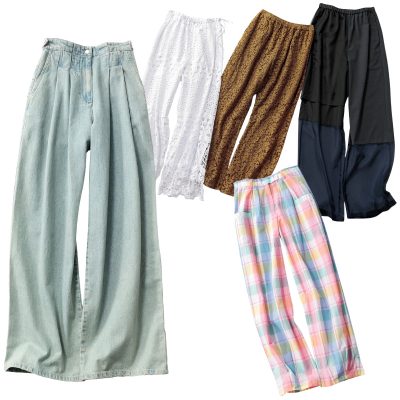 デニム、レースetc.【主役級パンツカタログ14】夏のオシャレは“ボトムスで盛る”が正解！