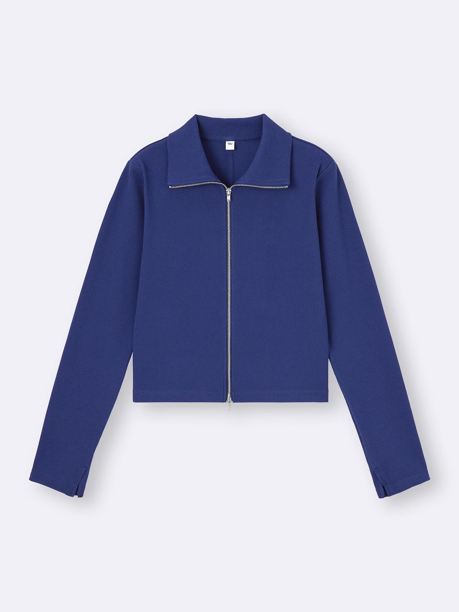 リブダブルジップカーディガン BLUE ¥2,490