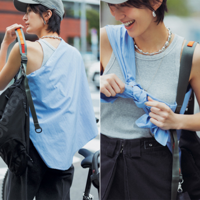 肩周りを出したくないママに『シャツ』！オシャレな羽織り方が話題
