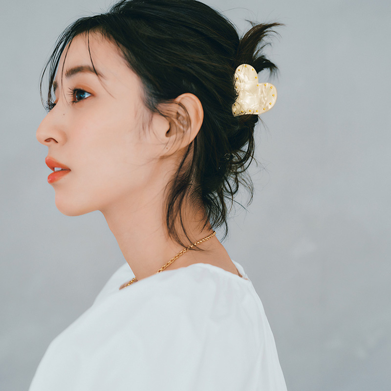 ハートクリップのヘアアレンジ