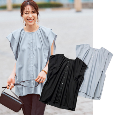 【通勤・保護者会etc.】華やか袖の『技ありブラウス』で涼しさも清潔感も両立