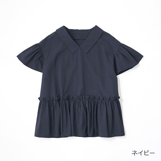 [THREE SQUARE]2WAYタフタブラウス