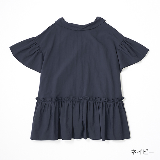 [THREE SQUARE]2WAYタフタブラウス
