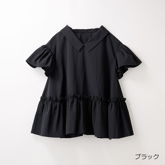 [THREE SQUARE]2WAYタフタブラウス