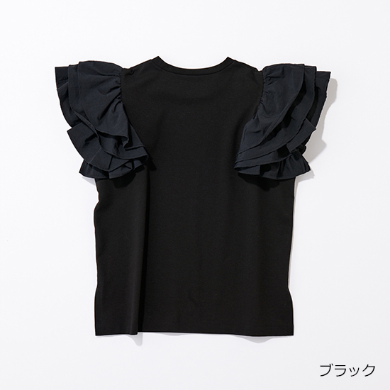 [THREE SQUARE]ラッフルスリーブプルオーバー