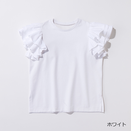 [THREE SQUARE]ラッフルスリーブプルオーバー