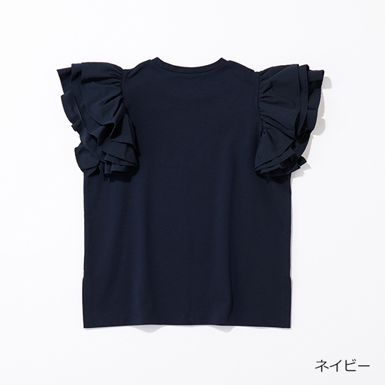 [THREE SQUARE]ラッフルスリーブプルオーバー