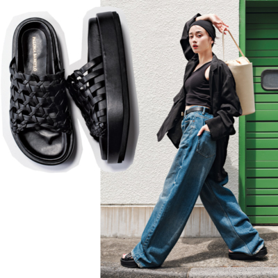 ゆるパン＆デニムをオシャレに格上げする【今っぽ厚底サンダル】って？