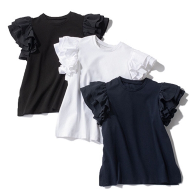 洗える【フリルトップス】は、スタイルアップも細見えも！