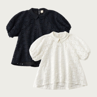 INせず着られる「衿付きレースブラウス」で夏もカジュアルすぎない