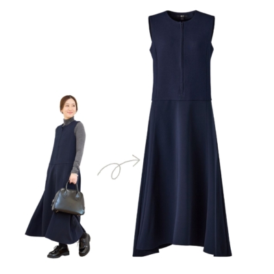 9/5発売【ユニクロ】「ネイビー服」の逸品を発見！通勤や参観日におすすめワンピースも