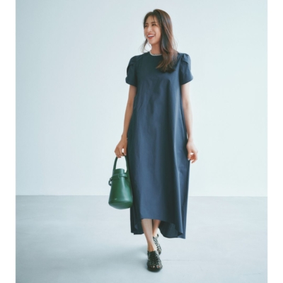 【万能ワンピース】はキレイめにもカジュアルにも！チューリップ袖で甘さを