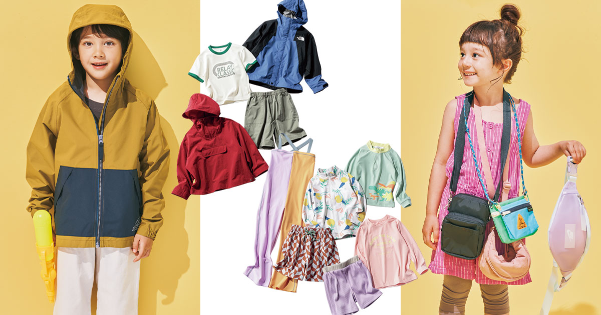オシャレな機能服コーデの男の子と女の子