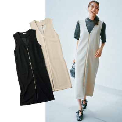 【1万円台】通年着られる「ジップアップワンピ」が“時短でキレイめ”名品に決定！