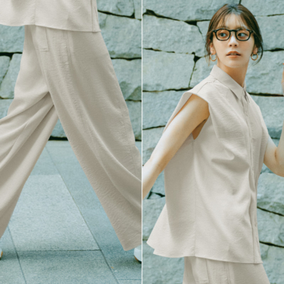 【上下で1万円台も】学校ママは“ジャケット以外”の『涼感セットアップ』できちんと感！