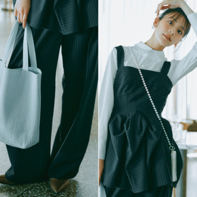 華やか上手なママの【セットアップ３選】レイヤードがキマる『ビスチェ』が便利！