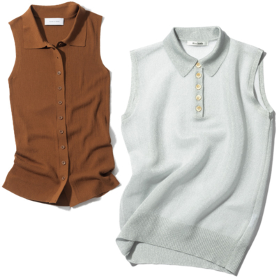 暑い秋に『ニットポロ』が大活躍！ノースリでも季節感が出せるのは？