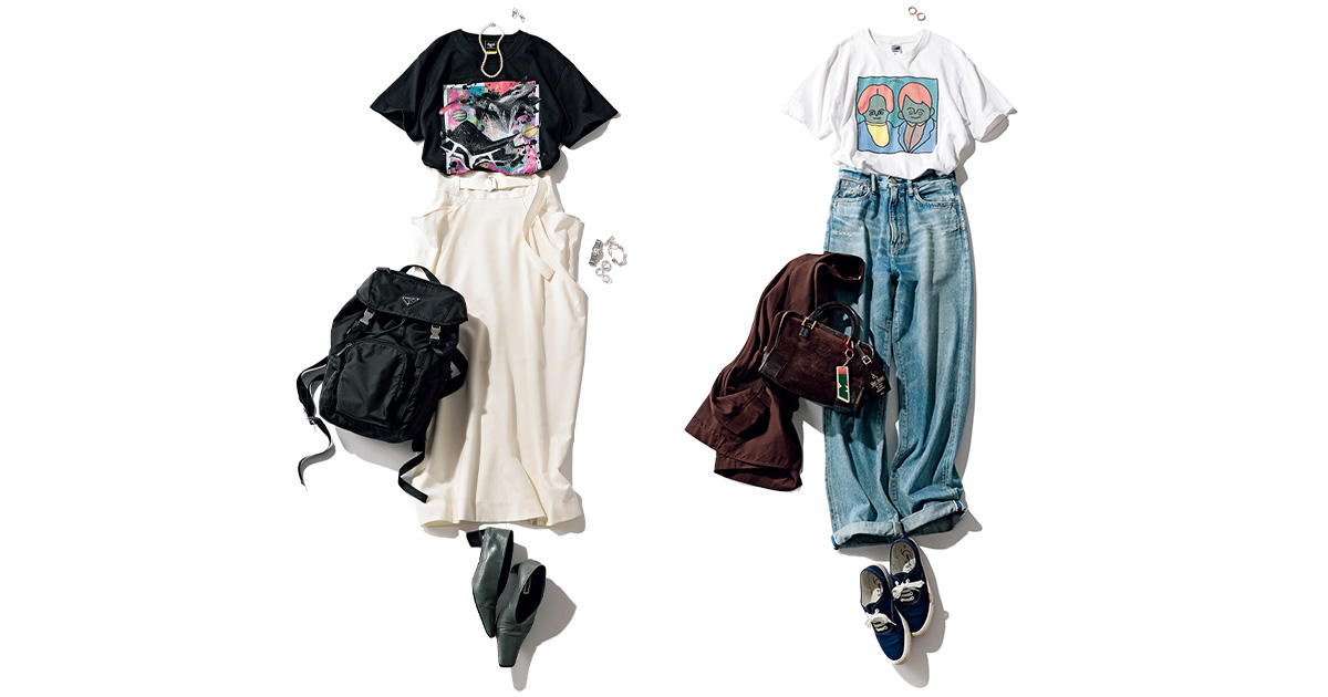 推しのTシャツコーデ
