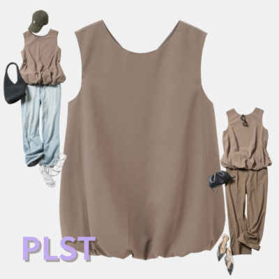 秋まで使える【PLST】の2WAYブラウスはベージュが便利すぎる！