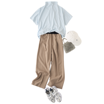 キレイめ派におすすめ【ブラウス見えカットソー】ならカジュアルになりすぎない