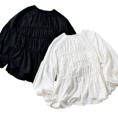 秋の始まりに最適『ティアードブラウス』は“七分袖”で細っそり見えも！