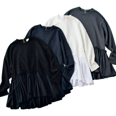 『盛れるロンT』に新色グレーが登場！上品ペプラムで着映え力も抜群